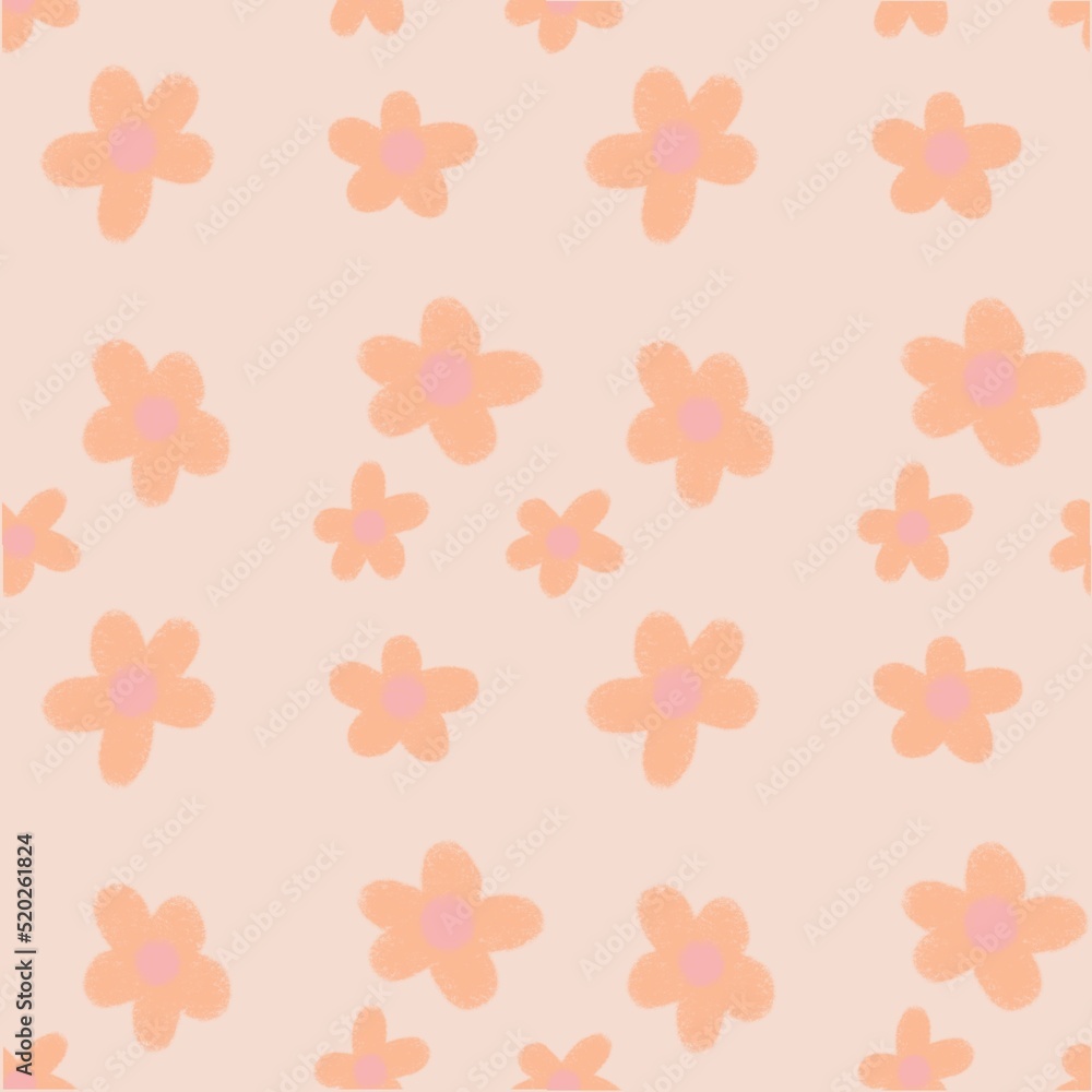 seamless floral orange pattern. seamless floral orange pattern.