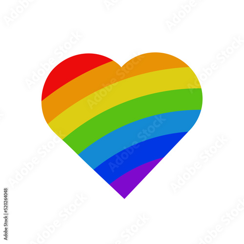 Free Download Rainbow heart lgbt color symbol of homosexual love, Lgbt community sign ,isolated on white background. Vector illustration - GFXLoad
