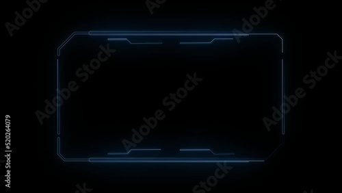 Wallpaper Mural  Hud Frame Digital Technology Plexus Lines, Technology HUD template. Frame HUD element. HUD viewfinder Interference. Hologram VHS Noise Background In Hi Future Frame. Torontodigital.ca