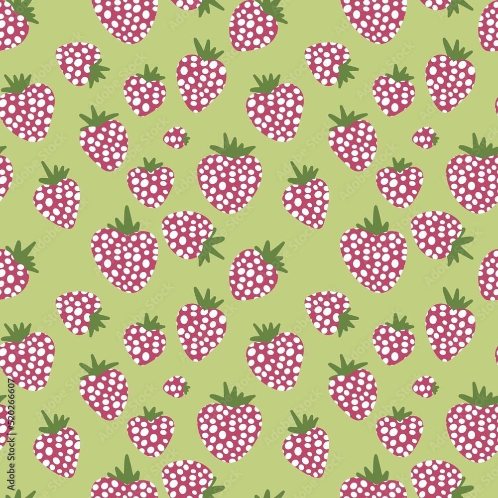 Spring and summer fruit seamless strawberry cartoon pattern for kids clothes print and wrapping and fabrics Spring and summer fruit seamless strawberry cartoon pattern for kids clothes print and wrapping and fabrics