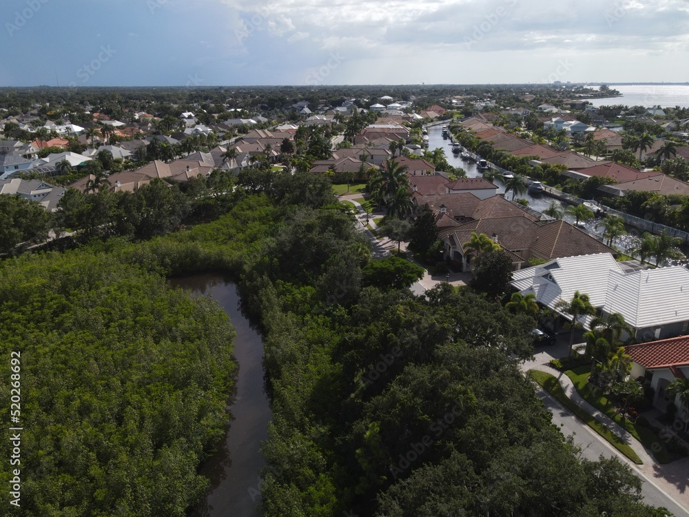 Luxury community with canals in the backyard in Bradenton, Florida.   Rapid expansion on the banks of the Manatee River