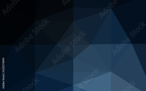 Dark BLUE vector triangle mosaic cover.