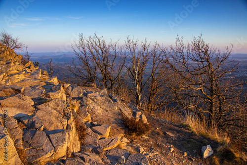 evening romance on top of a mountain in the Lusatian mountains