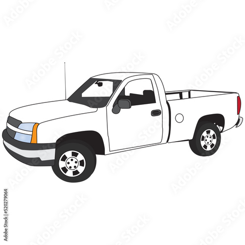 Pickup isolated on white.