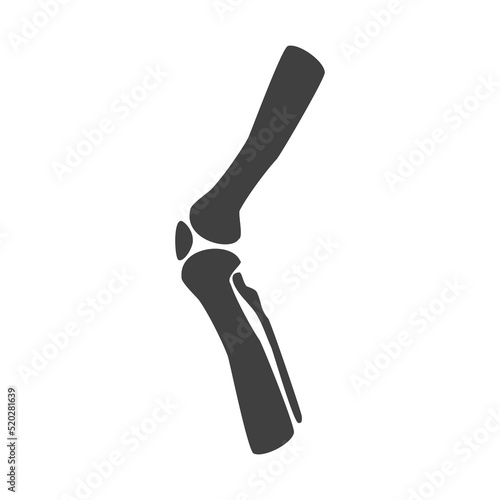 Flat Vector Conceptual Illustration of Knee Joint Icon, Design Element for Orthopaedy