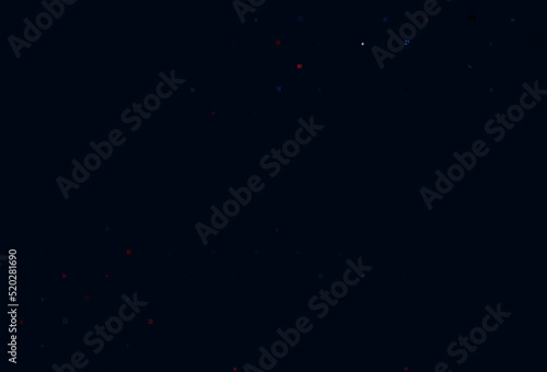 Dark red vector layout with latin alphabet.