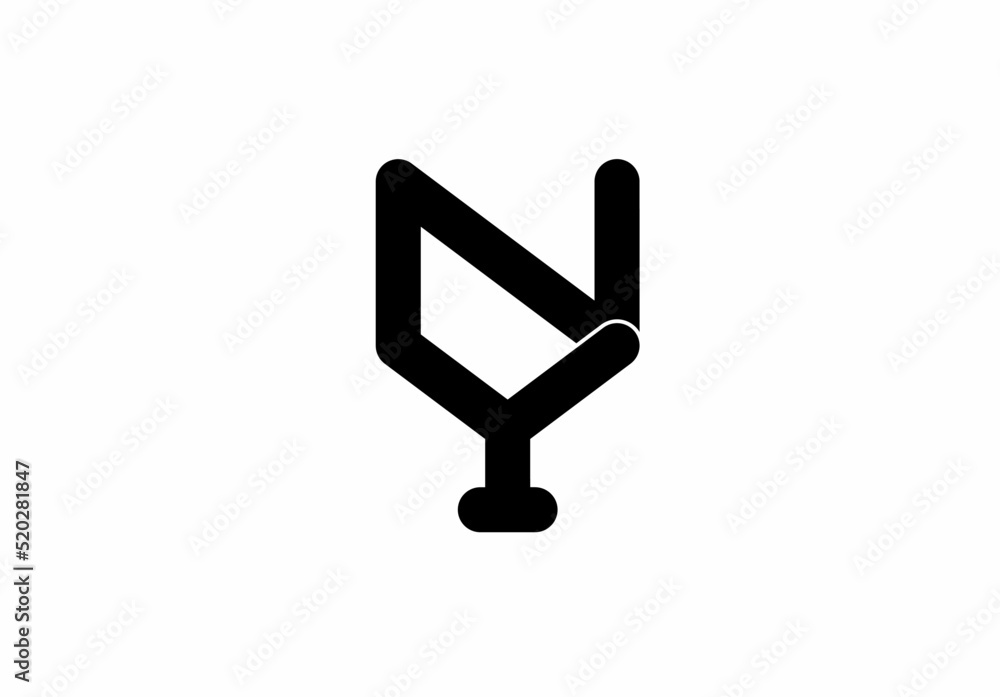 ny yn n y initial letter logo ny yn n y initial letter logo