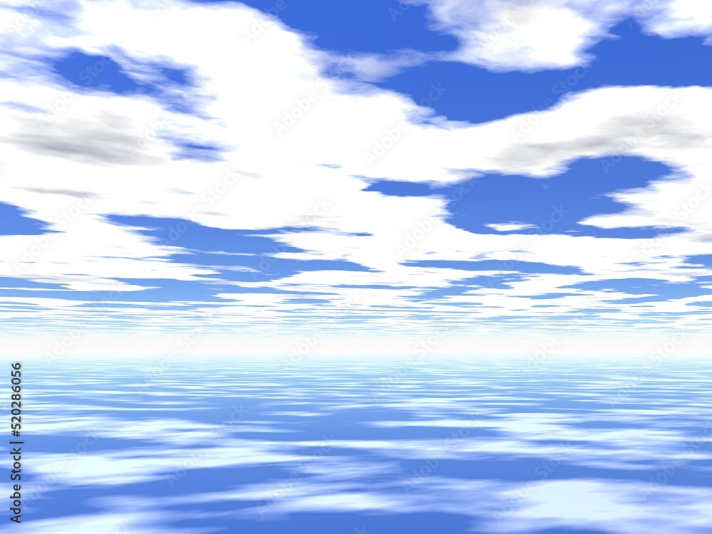 幻想的な青空と雲