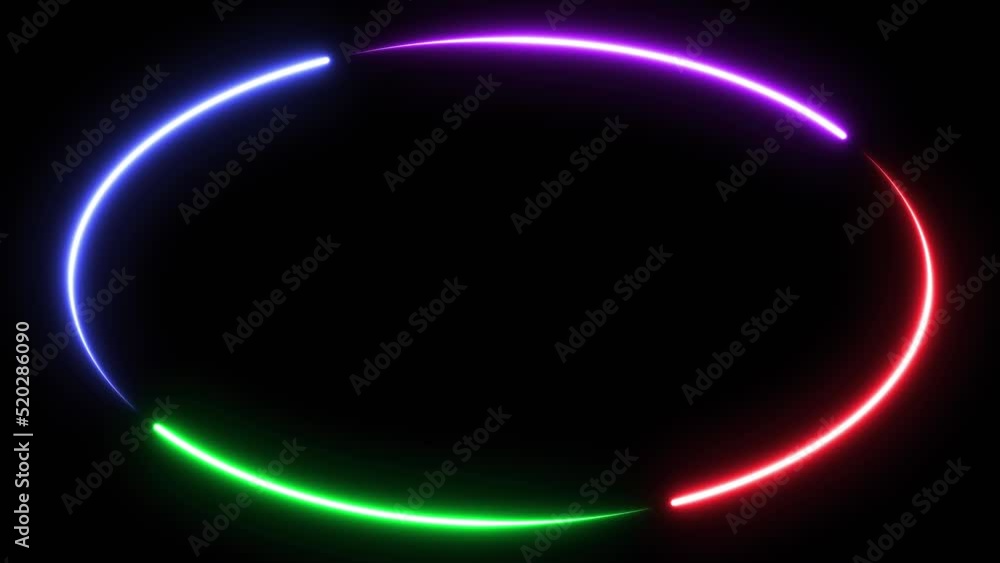 ์Loop neon shiny oval futuristic geometric graphic motion footage, glow animation effect frame future, broadcast colourful lighting for billboard fluorescent display in retro bar party nightlife ์Loop neon shiny oval futuristic geometric graphic motion footage, glow animation effect frame future, broadcast colourful lighting for billboard fluorescent display in retro bar party nightlife