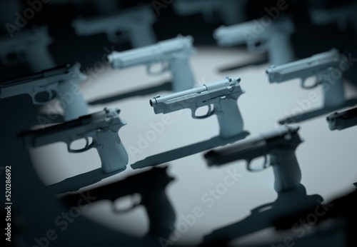 Cuadro en lienzo Gun Violence, gun control, weapon, handguns