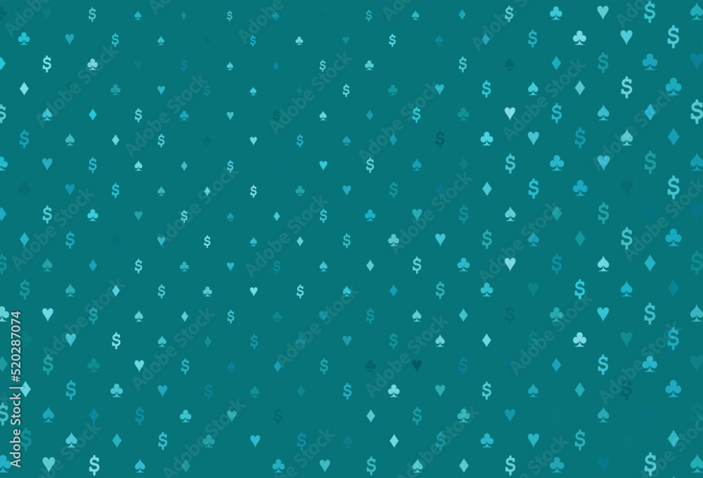 Light blue vector template with poker symbols. Light blue vector template with poker symbols.
