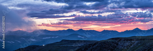 Never Summer Sunset Silhouette Panorama © lightphoto2