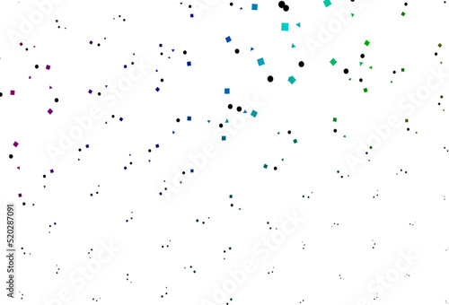 Light Multicolor, Rainbow vector pattern in polygonal style with circles.