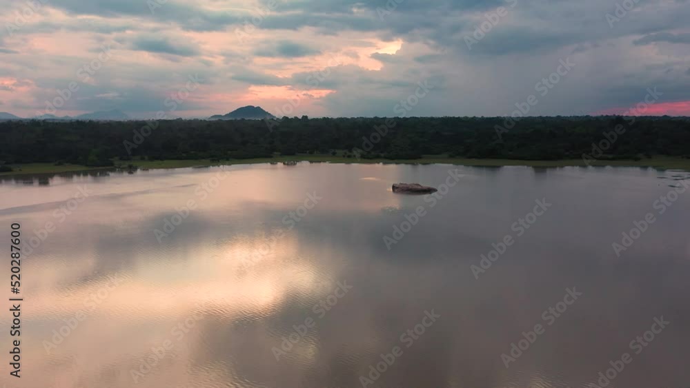 Jungles and mountains in Sri Lanka at sunset. Panama Wewa lake. Arugam bay. Jungles and mountains in Sri Lanka at sunset. Panama Wewa lake. Arugam bay.