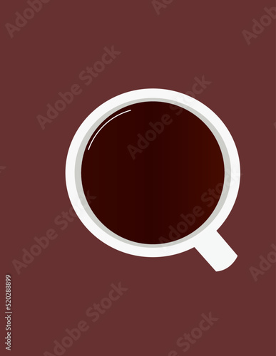 Cup of coffee isolated on maroon background