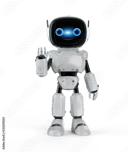 Small robot assistant hand up