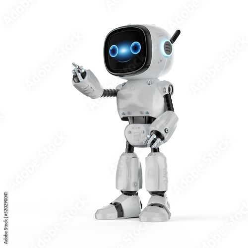 Small robot assistant finger point