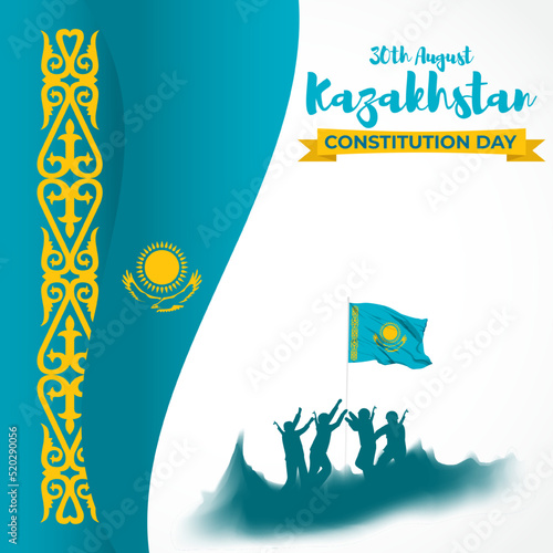 Vector illustration for Kazakhstan Constitution Day