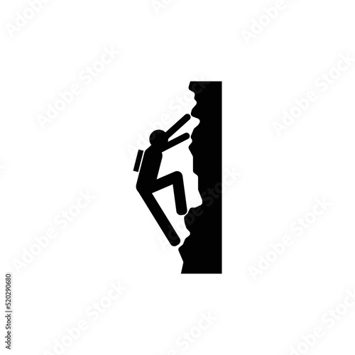wall climbing icon on white background