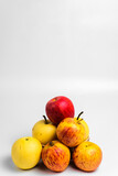 apple and pear, background, copy space