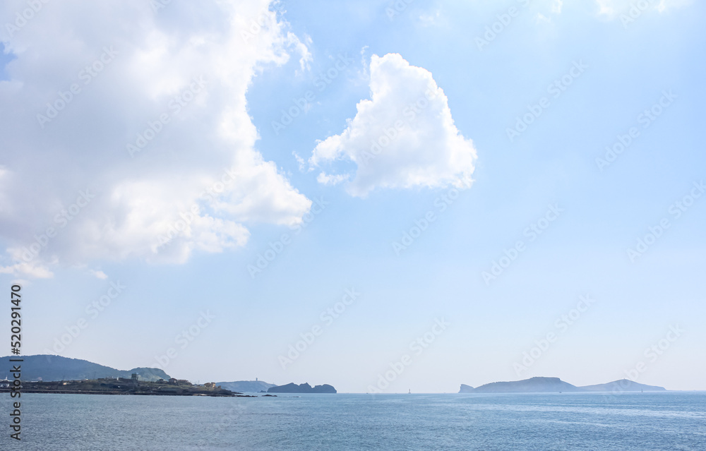 The blue sea under the clear sky. The blue sea under the clear sky.