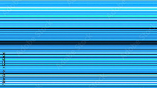 Bright colored lines move to horizontal center. Animation. Colored lines mirror each other in center. Horizontal lines disappear in center