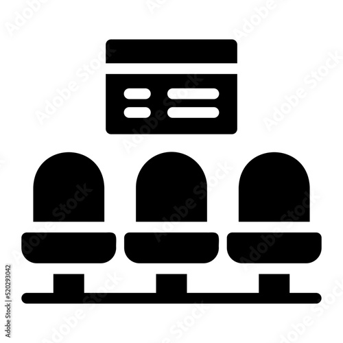 waiting room glyph icon