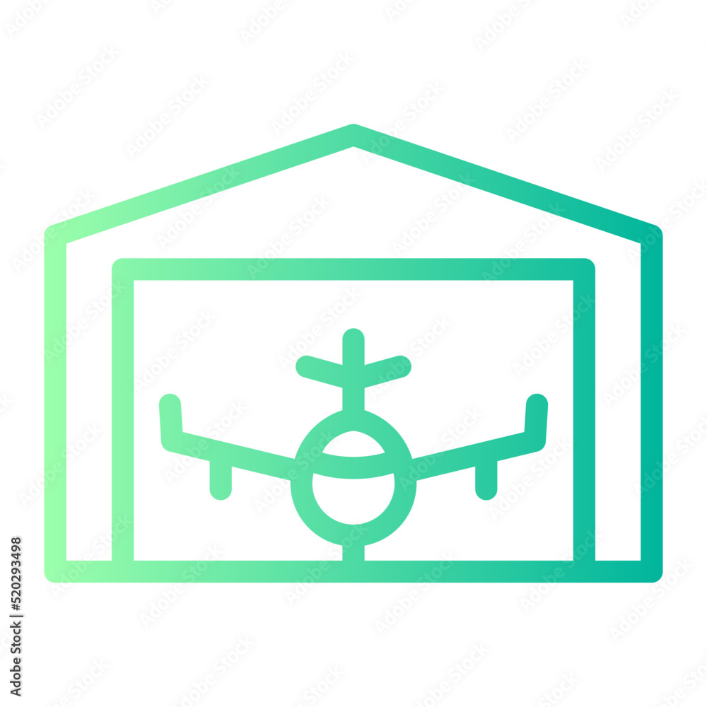 Obraz premium hangar gradient icon