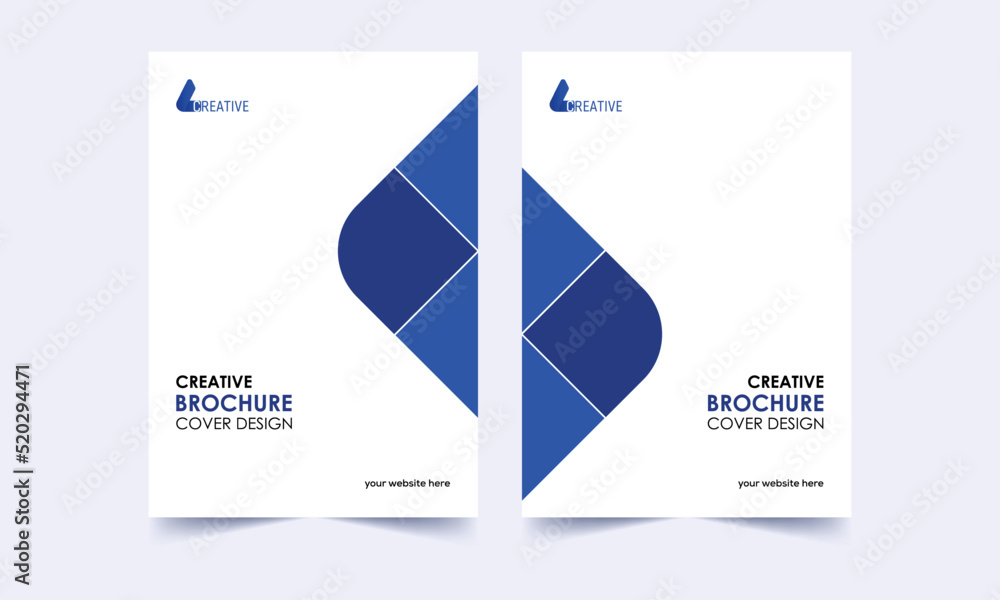 Blue Business Vector Brochure Template Layout Cover Design. Brochure, Annual Report, Magazine, Poster, Portfolio, Flyer. Brochure cover. A4