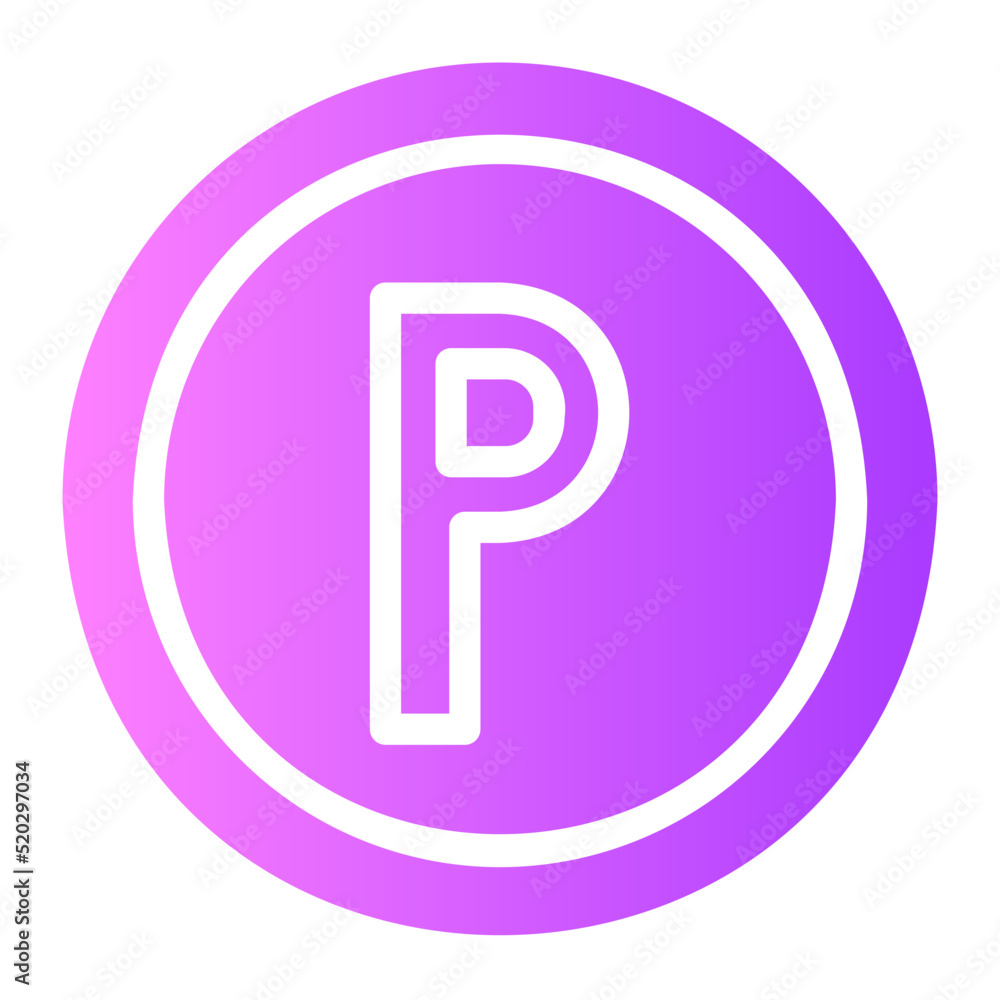 parking area gradient icon parking area gradient icon