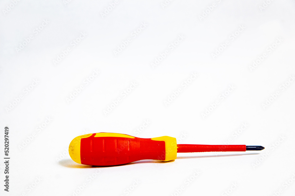 red screwdriver isolated on white background red screwdriver isolated on white background