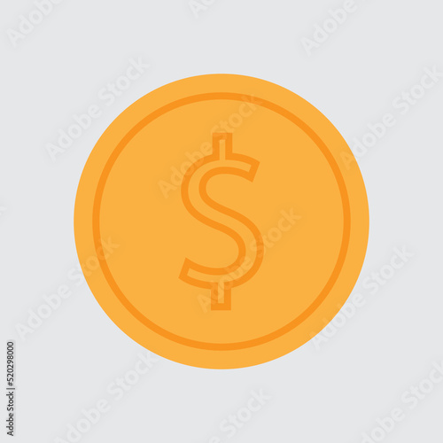 money icon wealth earning cash coin vector illustration
