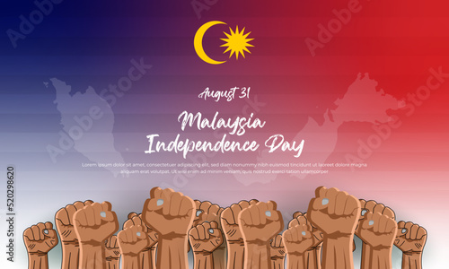 Malaysia hari merdeka independence day August 31 background design template photo