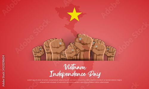 Vietnam independence day background design template