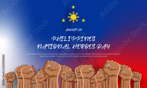 Philippines heroes day background design template