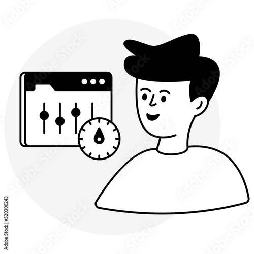 Vector design of volume equalizer, glyph icon