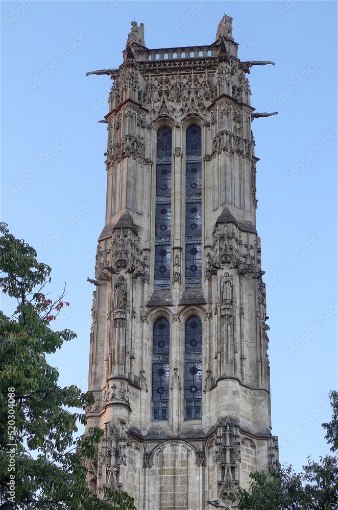 Fototapeta premium Saint-Jacques Tower in Paris. France