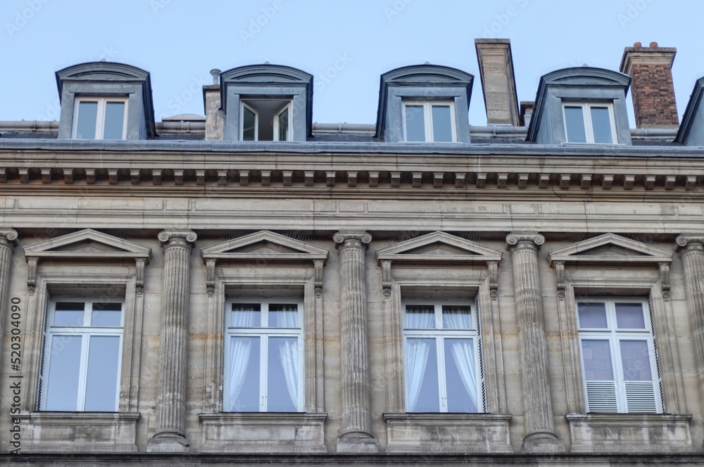 A typical parisian building facade
