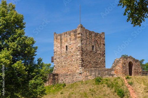 Castle ruin Wartenberg in the near of the german city called Bad Salzschlirf photo