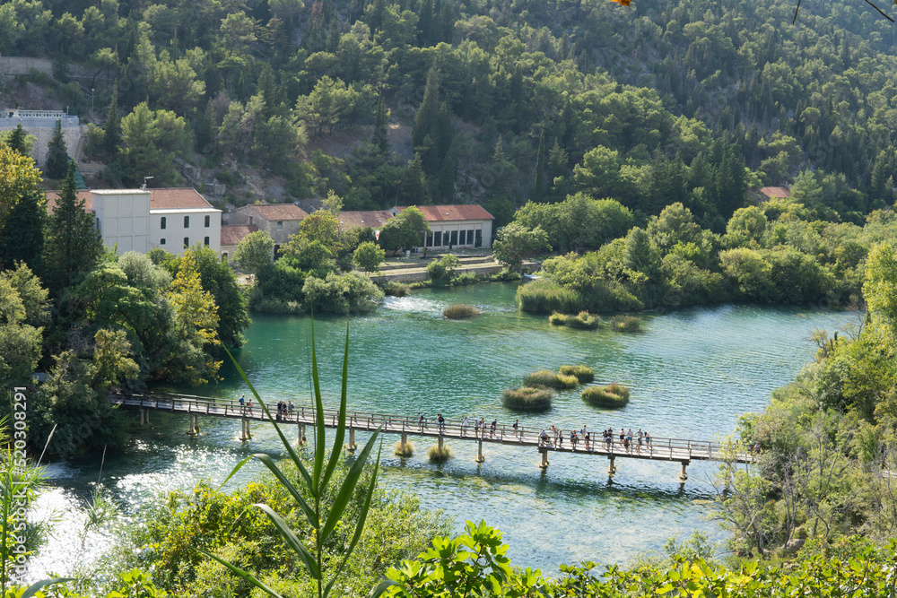 Obraz premium view of the krka lakes, croatia