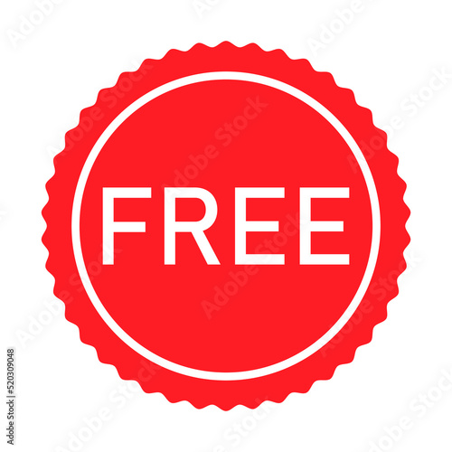 Free web button sign, promotion design label icon, gratis business vector illustration photo