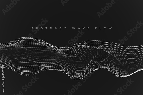 Technology vector illustration with gradient dots. Artificial intelligence. Abstract vector background.