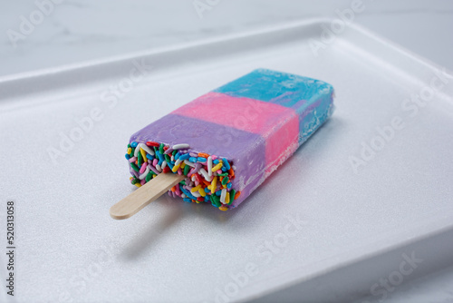 A closeup view of a unicorn color paleta. photo