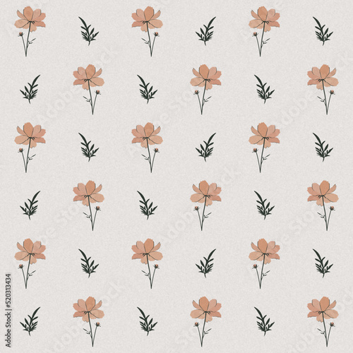 Vector daisy flowers seamless pattern. Beautiful tender flower soft colors © Veranika