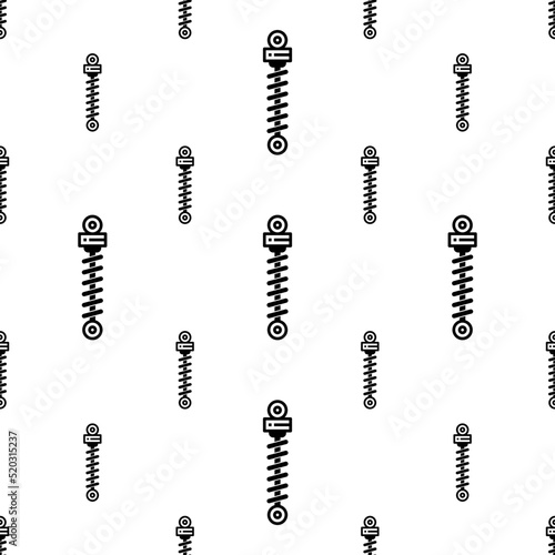 Shock Absorber Icon Seamless Pattern, Damper Icon, Hydraulic, Spring, Mechanical Device Used To Absorb, Damp Shock Impulses