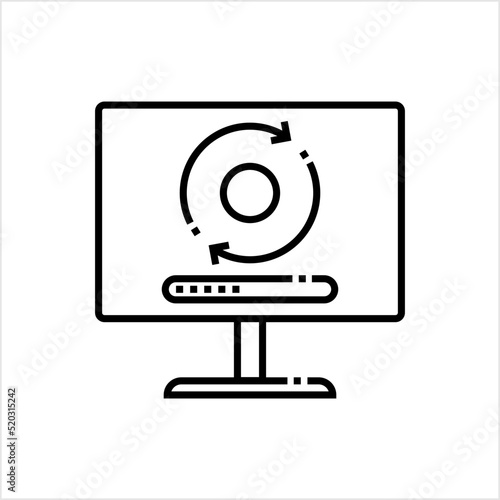 System Update Icon, Replacing Older Version Of Software With New, Improved, Fixed Software, Os Update,