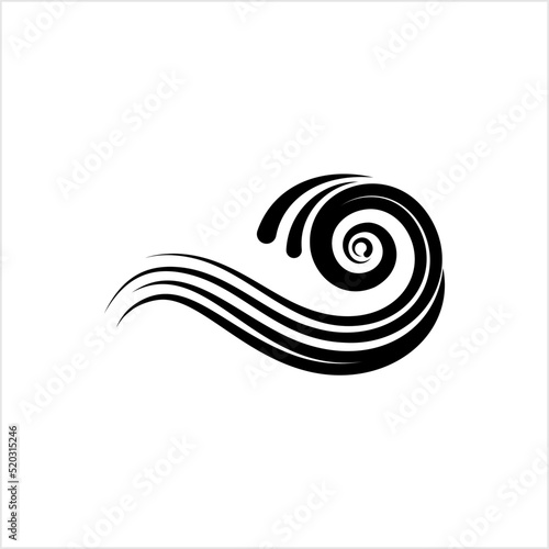 Water Wave Icon, Frequency Dispersion, Waves Propagating On The Water Surface