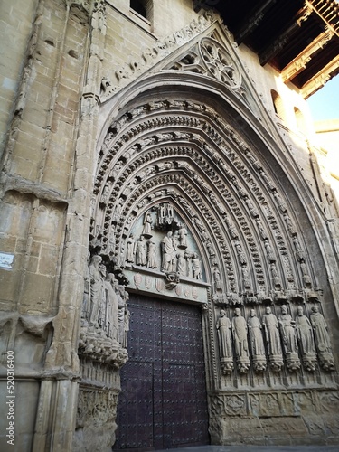 medieval gothic church in Pyrenees town of Viehla