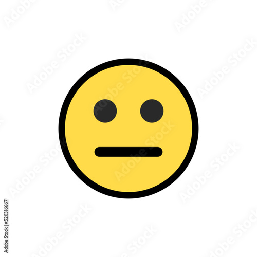 Emoji neutral yellow smile ratings to display customer feedback satisfaction rate - Vector emoticons faces collection with expressions to show good bad client feedback