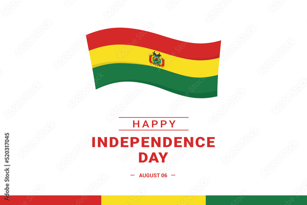 Obraz premium Bolivia Independence Day. Vector Illustration. The illustration is suitable for banners, flyers, stickers, cards, etc.
